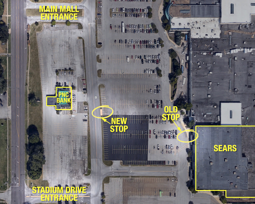 Southern Park Mall Map Effective Aug. 12 – New Drop-Off/Pick-Up Point At Southern Park Mall -  Western Reserve Transit Authority: Wrta