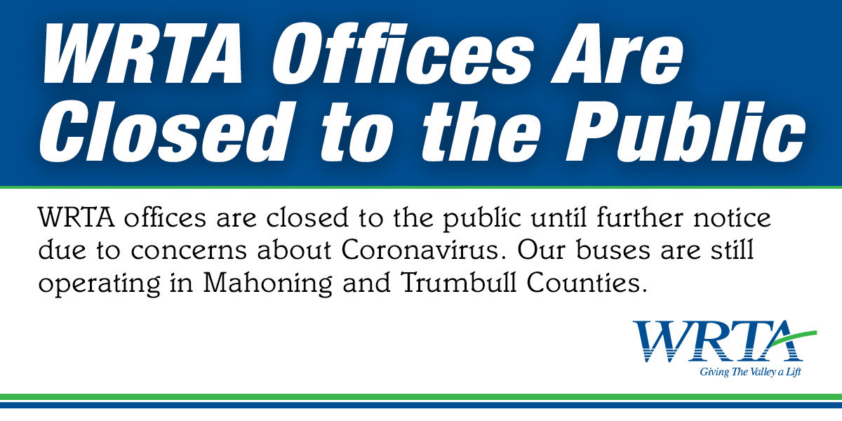 WRTA Offices are closed to the public