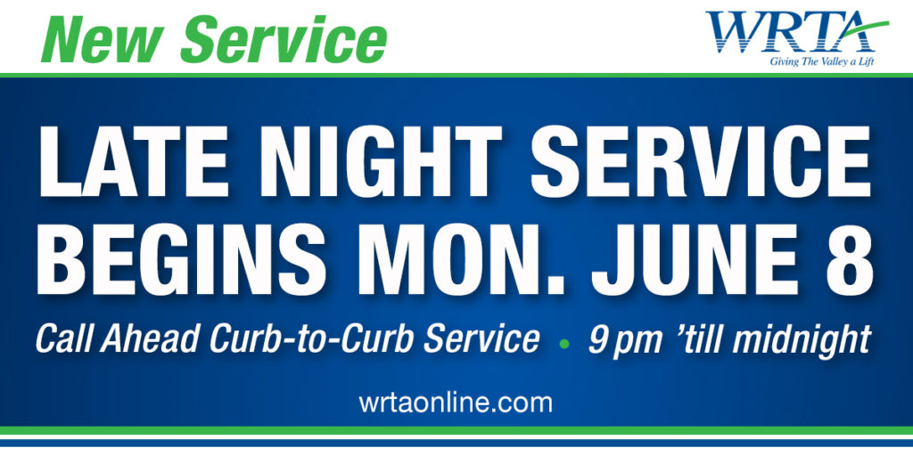 Late Night Service Begins June 8th