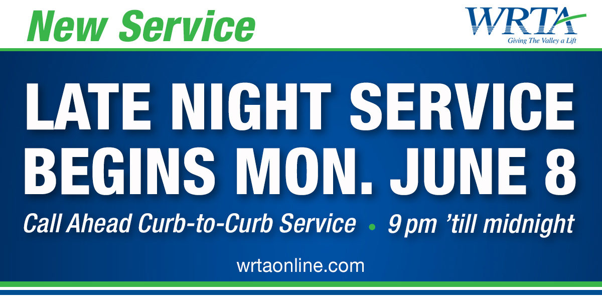 Late Night Service Begins June 8th