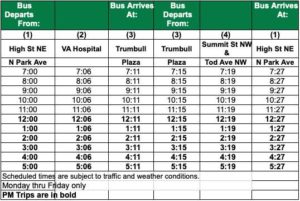 73-west schedule