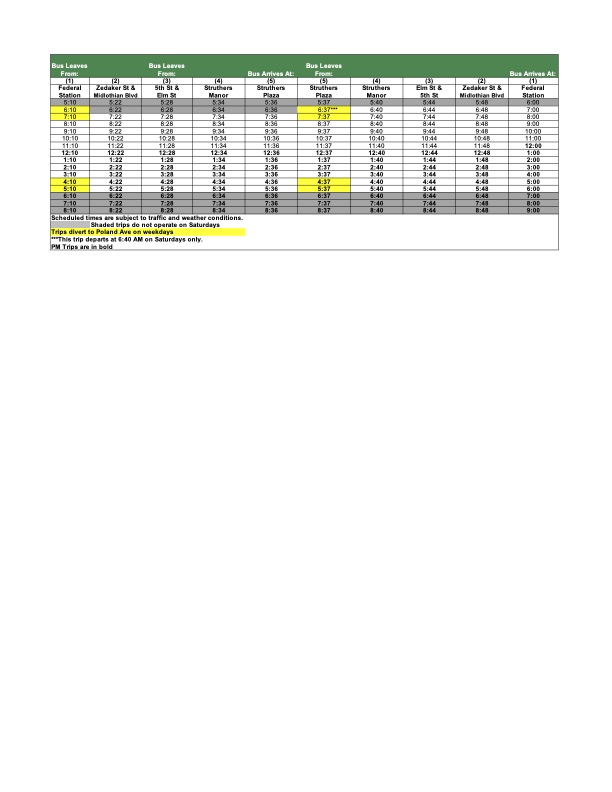 Western Reserve Transit Authority WRTA Route 15 Zedaker western-reserve-transit-authority-wrta-route-15-zedaker