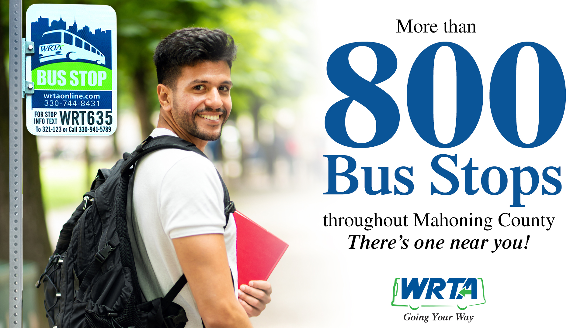 More than 800 Bus Stops throughout Mahoning County