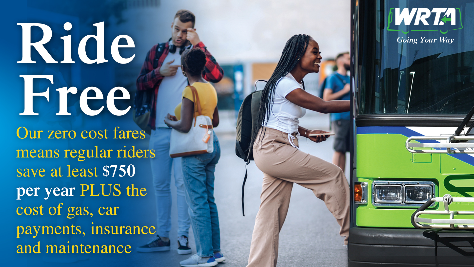 Ride Free - Our zero cost fares means regular riders save