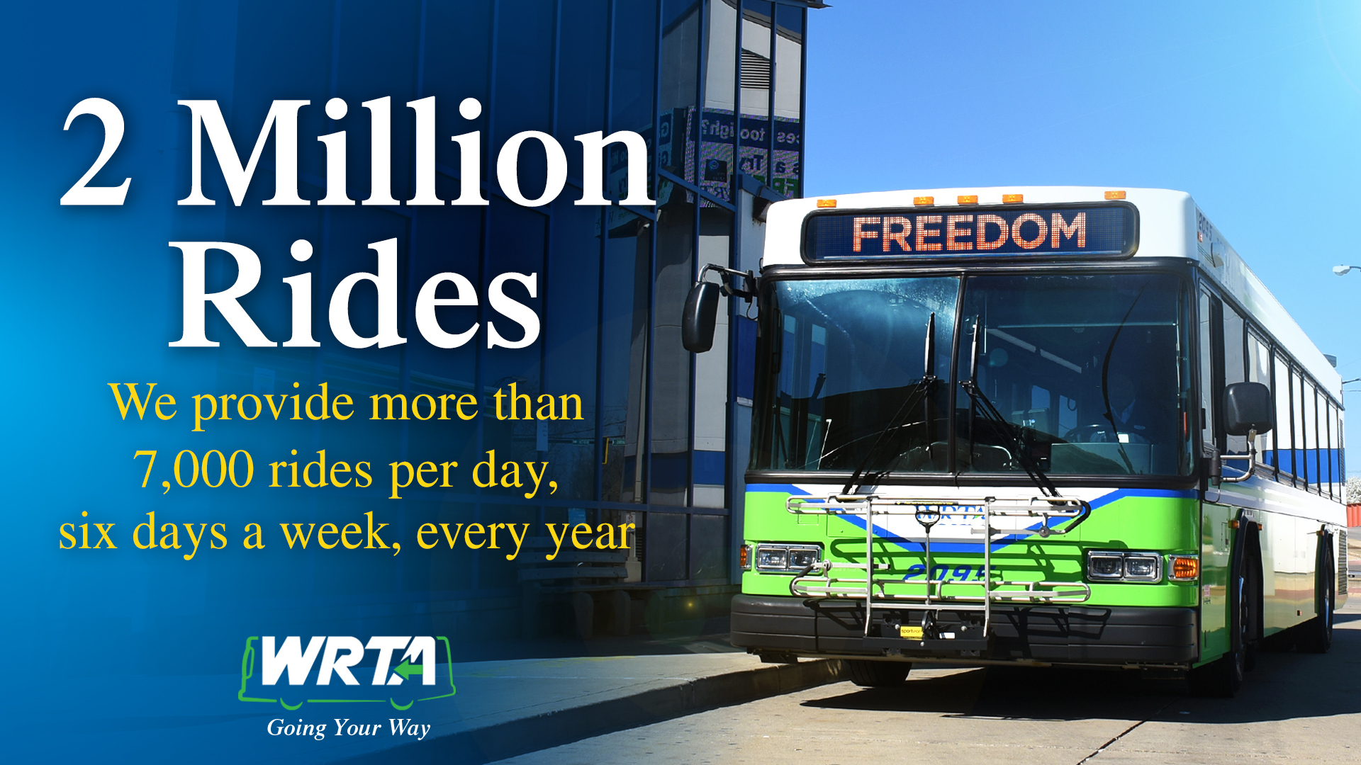 2 Million Rides - We provide more than 7,000 rides per day!
